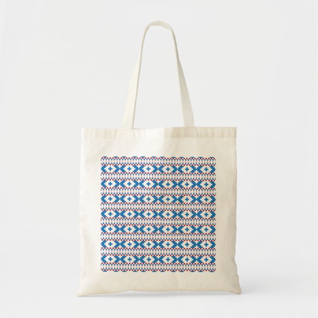 Bolsa Tote Sinais antigos letões, arte folclórica azul, verme (Frente)