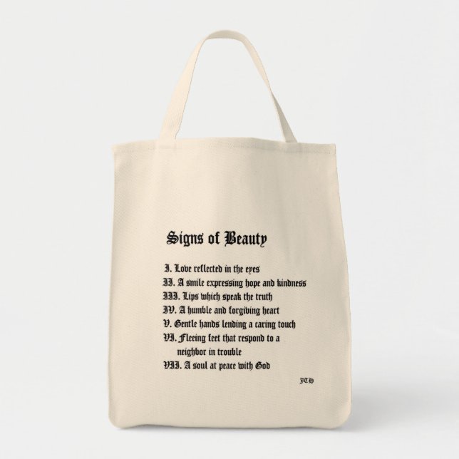 Bolsa Tote Sinais de beleza (Frente)