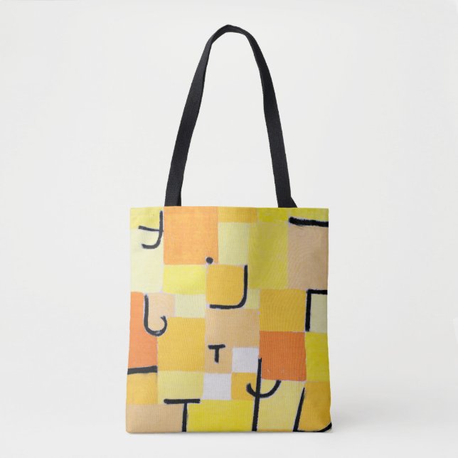 Bolsa Tote Sinais em amarelo, Paul Klee (Frente)