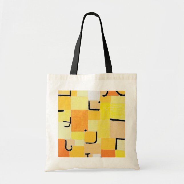 Bolsa Tote Sinais em amarelo, Paul Klee (Frente)