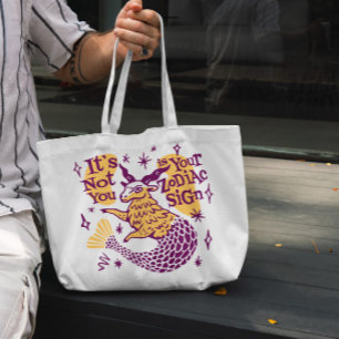 Bolsa Tote Sinal Bag de Cotação do Capricorn Zodiac