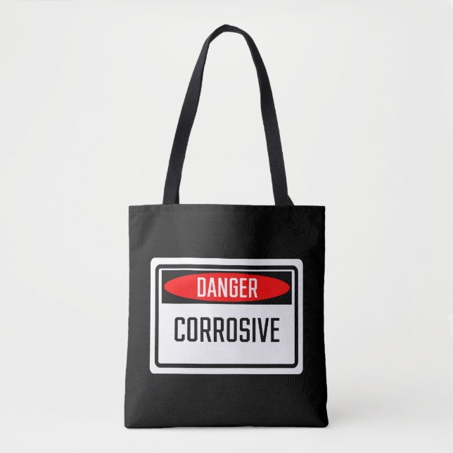 Bolsa Tote Sinal Corrosivo Perigo (Frente)
