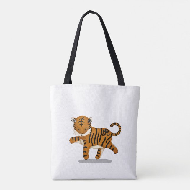 Bolsa Tote Sinal de Astrologia Cuta do Zodíaco Chinês (Verso)