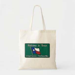 Bolsa Tote Sinal de boas-vindas do Texas - Saco reutilizável