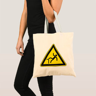 Bolsa Tote Sinal de Cuidado com o Passo - Risco de Tropeço