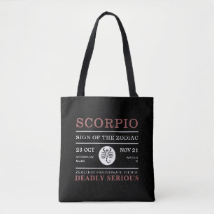 Bolsa Tote Sinal de Escorpião do Zodíaco, Astrológico