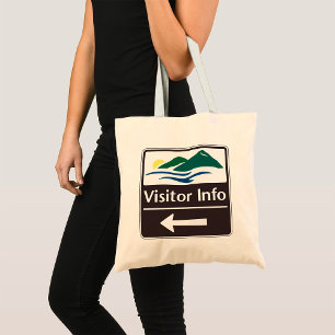 Bolsa Tote Sinal de Estrada de Informação ao Visitante Montan