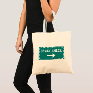Bolsa Tote Sinal de estrada de verificação de freio com seta