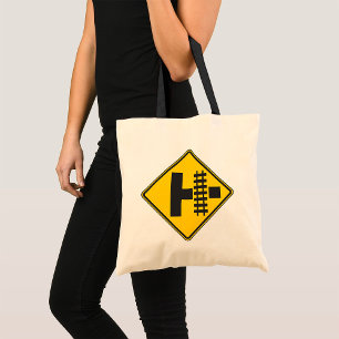 Bolsa Tote Sinal de Estrada Indicando Cruzamento Ferroviário