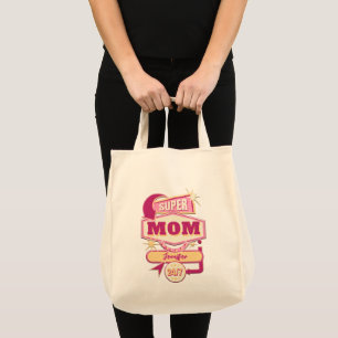 Bolsa Tote Sinal de jantar Super-mãe do estilo de jantar dos