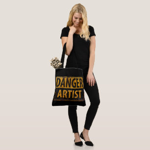 BOLSA TOTE SINAL DE METAL AFLITO ARTISTA PERIGO