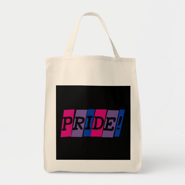 Bolsa Tote Sinal de orgulho da Bissexualidade (Frente)