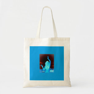 Bolsa Tote sinal de paz azul do hippie