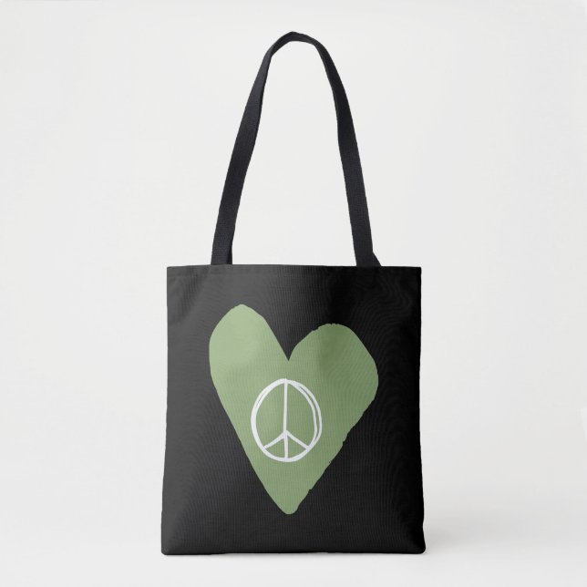 Bolsa Tote Sinal de Paz Coração (Frente)