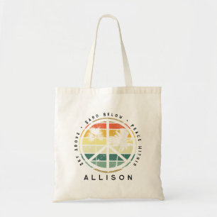 Bolsa Tote Sinal de Paz da Praia Retro Palmeira