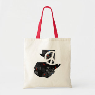 Bolsa Tote Sinal de paz na moda de Guatemala com mapa