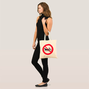 Bolsa Tote Sinal de Proibido Veículos Puxados por Cavalos