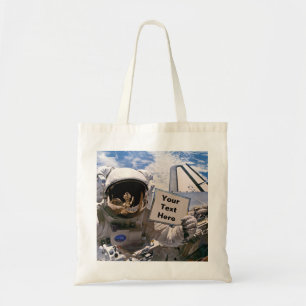 Bolsa Tote Sinal de retenção do Astronauta NASA - Adicionar t