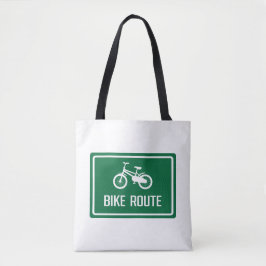 Bolsa Tote Sinal de rota de bicicleta