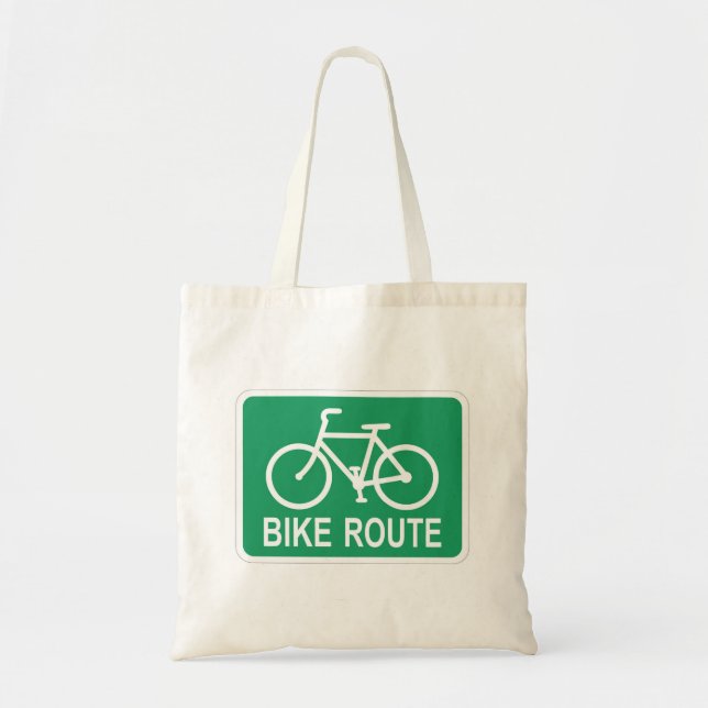 Bolsa Tote Sinal de rota de bicicleta clássico muito divertid (Frente)