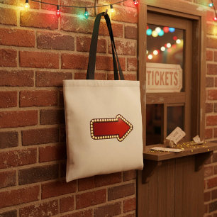 Bolsa Tote Sinal de Seta Vermelha com Luzes