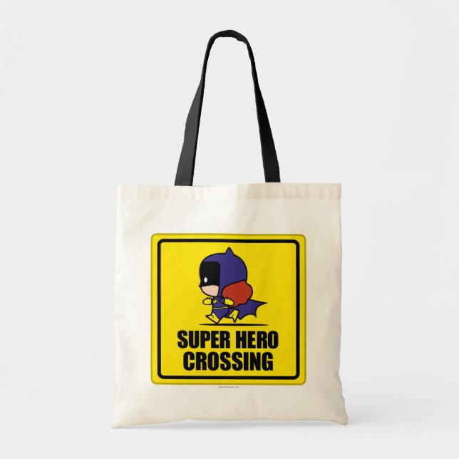 Bolsa Tote Sinal de Superherói do Batente Chibi (Frente)