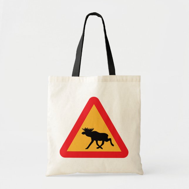 Bolsa Tote Sinal de trânsito de Moose Sueca (Frente)