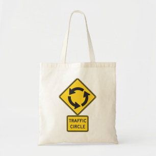 Bolsa Tote Sinal de Trânsito em Rotatória Amarelo Diamante