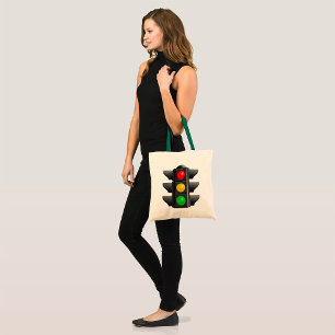 Bolsa Tote Sinal de Trânsito Luz Vermelha Amarela Verde