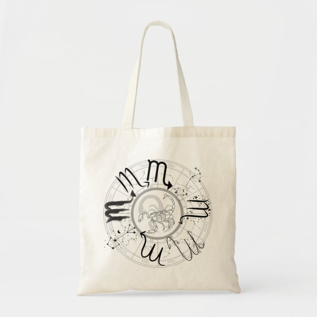 Bolsa Tote Sinal de Zodiac Scorpio.w (Frente)