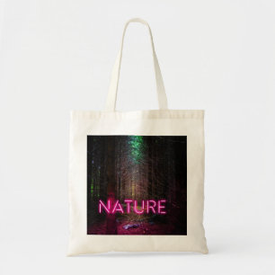 Bolsa Tote Sinal magenta da natureza neon-magenta da floresta