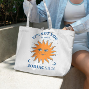 Bolsa Tote Sinal Zodíaco Sinal Engraçado Saco