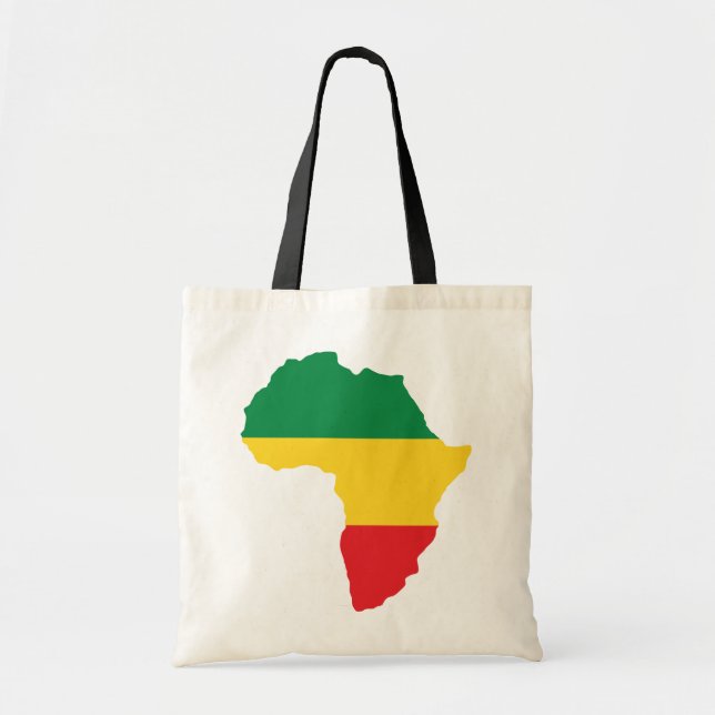 Bolsa Tote Sinalizador África Verde, Dourada e Vermelha (Frente)
