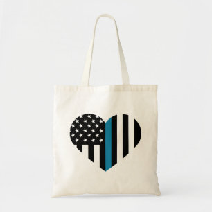 Bolsa Tote Sinalizador Americano Thin Blue Line