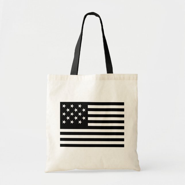 Bolsa Tote Sinalizador Black Star Spanged Banner America (Frente)