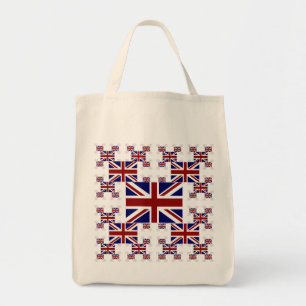 Bolsa Tote Sinalizador da bandeira do Reino Unido nas camadas