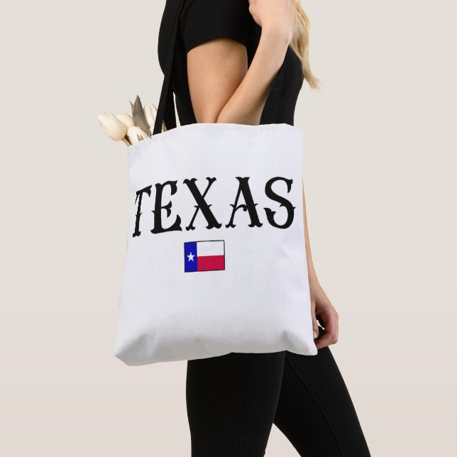 Bolsa Tote Sinalizador de Mapa Estatal do Texas EUA (Close Up)