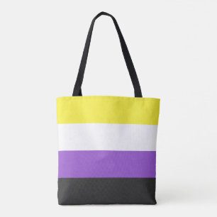 Bolsa Tote Sinalizador de Orgulho Não Binário LGBTQ