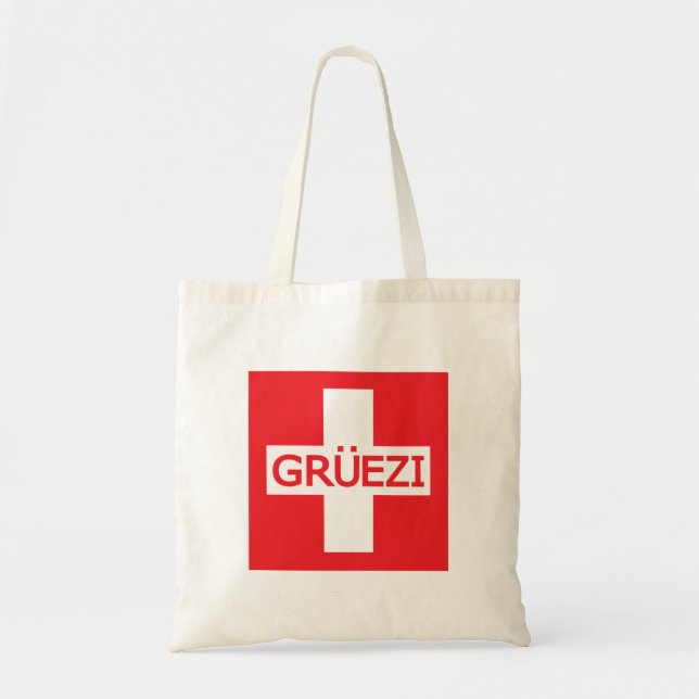Bolsa Tote Sinalizador de Suiça Gruezi (Frente)