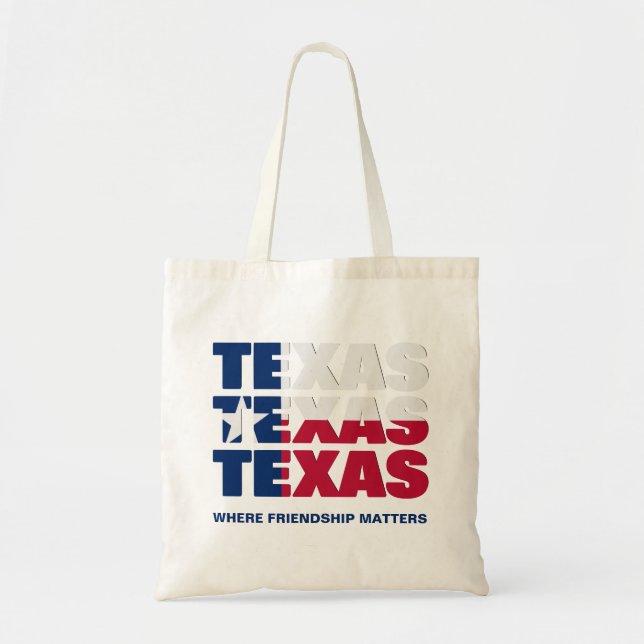 Bolsa Tote SINALIZADOR DE TEXAS Personalizado Patriótico (Frente)