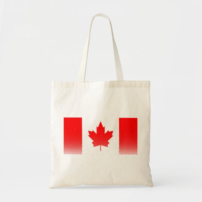 Bolsa Tote Sinalizador Do Canadá Com Efeito De Meio-Tom (Frente)