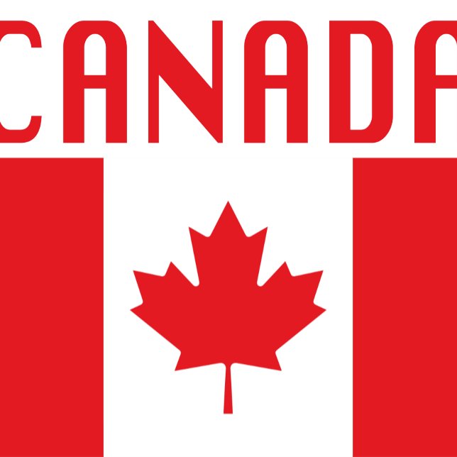 Bolsa Tote Sinalizador do Canadá com texto do Canadá (Canada flag with Canada Text.)