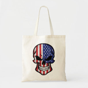 Bolsa Tote Sinalizador do Crânio do Sorriso Americano