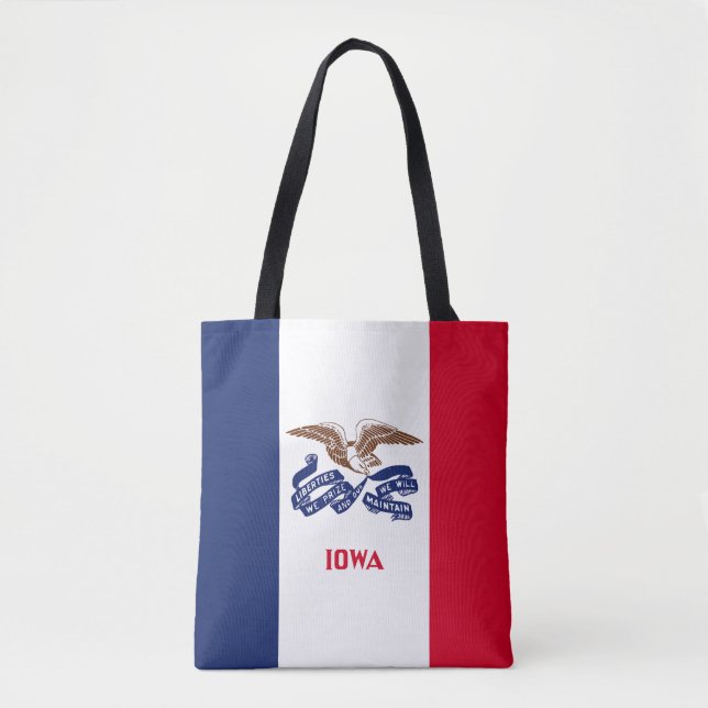 Bolsa Tote Sinalizador do Estado de Iowa (Frente)