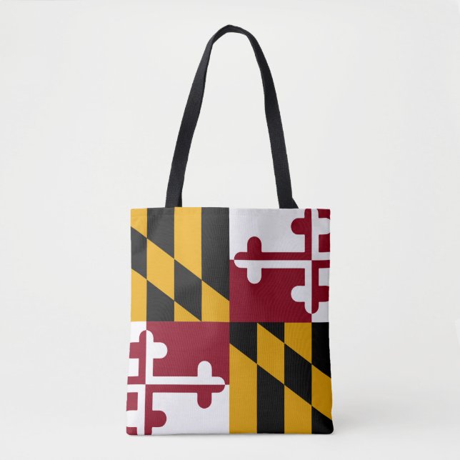 Bolsa Tote Sinalizador do Estado de Maryland por todo Impress (Frente)