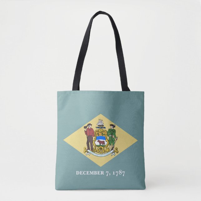 Bolsa Tote Sinalizador do Estado Delaware (Frente)