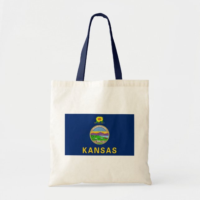 Bolsa Tote Sinalizador do Estado do Kansas (Frente)
