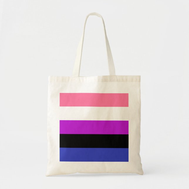 Bolsa Tote Sinalizador do Orgulho Genderfluido (Frente)
