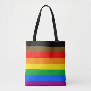 Bolsa Tote Sinalizador do orgulho LGBTQ (8 listras)