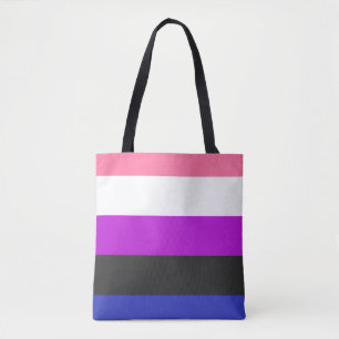 Bolsa Tote Sinalizador do Orgulho LGBTQ do Genderfluido